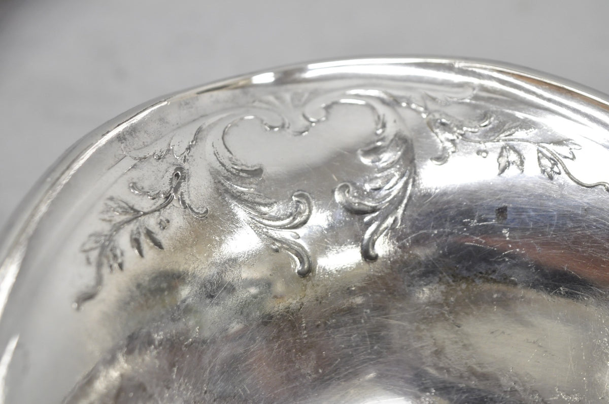 Antique Christofle Gallia French Art Nouveau Silver Plated Fruit Basket w Handle