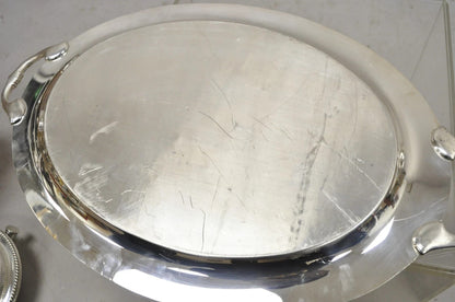 WM Rogers & Son Victorian Rose 1982 Silver Plated Oval Serving Platter Tray