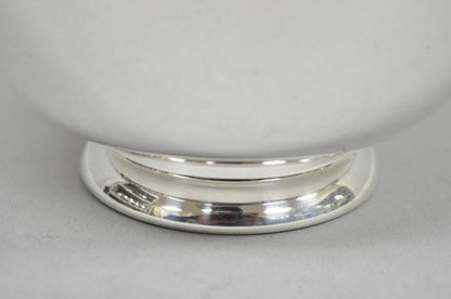 Vintage Mid Century Modern Towle 5003 Green Enamel Silver Plated 7" Footed Bowl