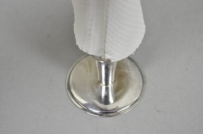 Mid Century Danish Modern Silver Plated Umbrella Cocktail Napkin Holder - Pair