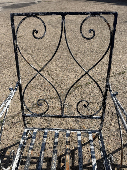 Vintage Florentine Craft Studio Salterini Style Wrought Iron Lounge Chairs, Pair