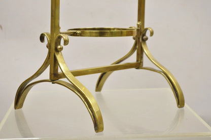 Vintage Italian Mid Century Modern Brass 3 Tier Muffin Pastry Cake Stand