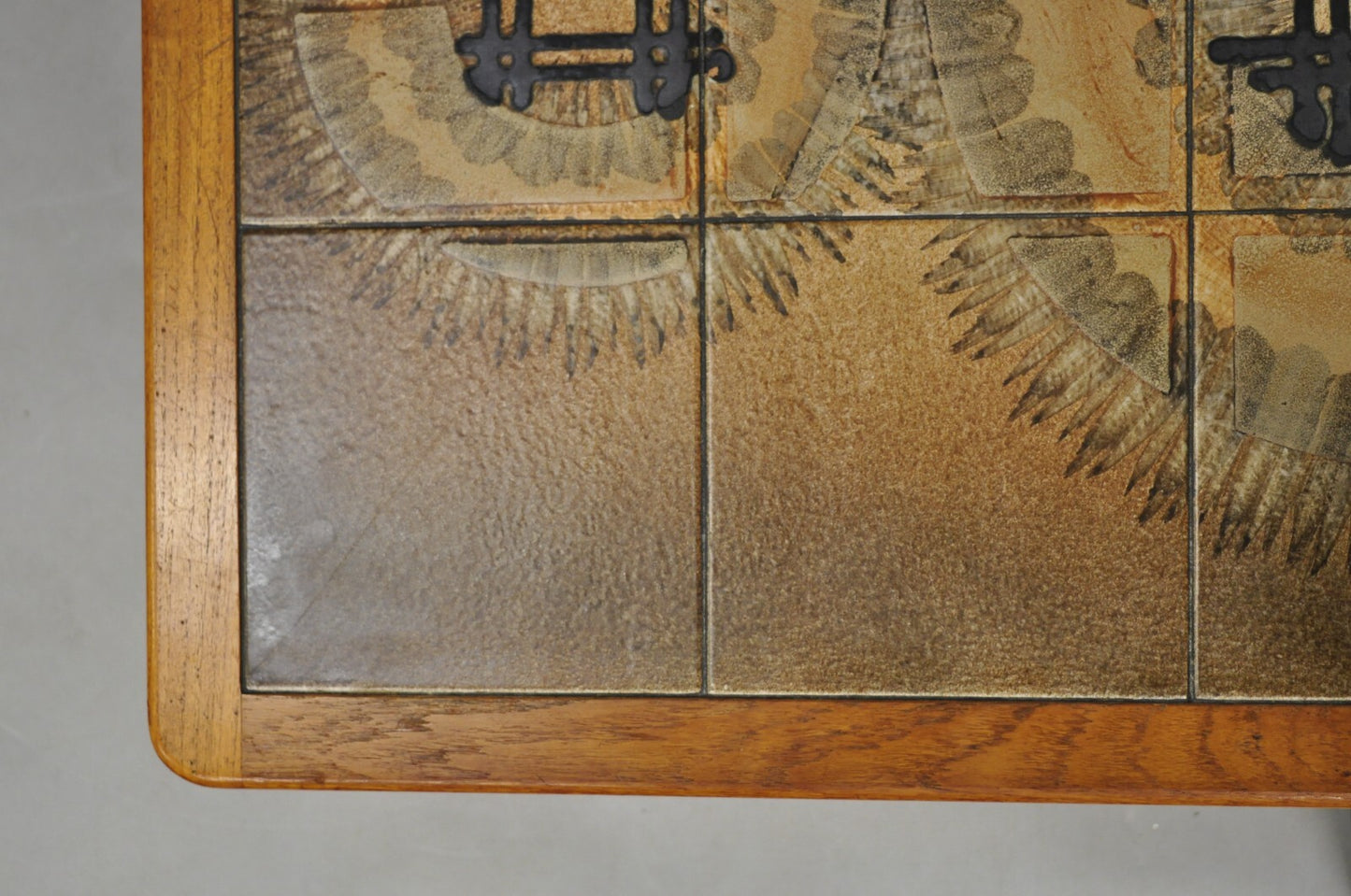 Johannes Andersen Mid Century Danish Modern Ceramic Tile Teak Wood Coffee Table