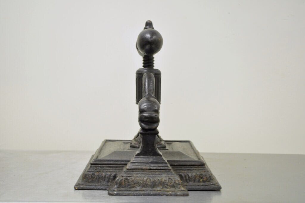 Antique 19th C. Cast Iron Classical Figural Dolphin Victorian Book Press