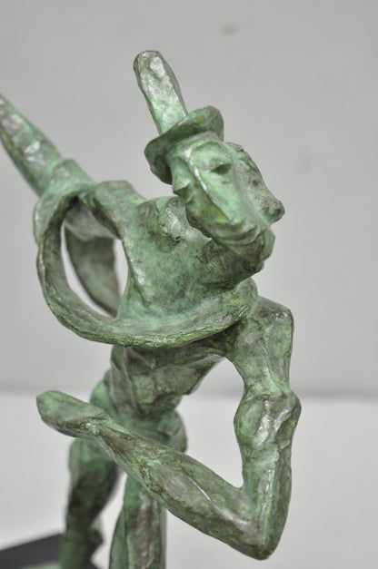 Estelle Goodman Brutalist Mid Century Modern Bronze Dancing Man Sculpture