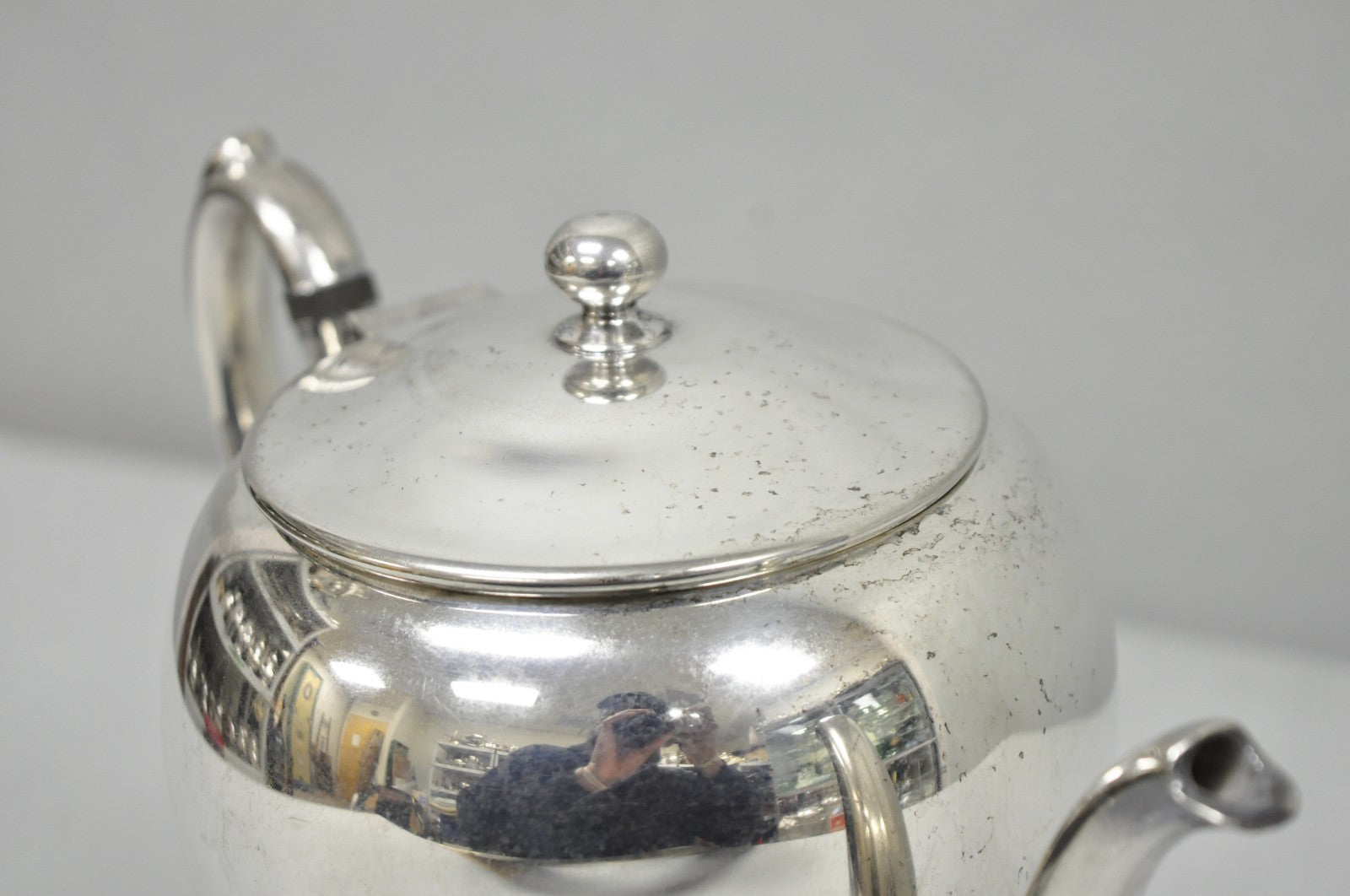 Vintage Abraham & Straus Victorian Silver Plated Bulbous Coffee Pot Teapot