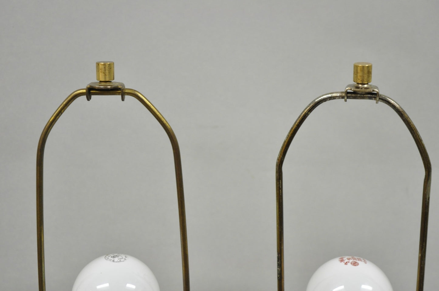 Antique French Empire Carved Italian White Marble Victorian Table Lamps - a Pair