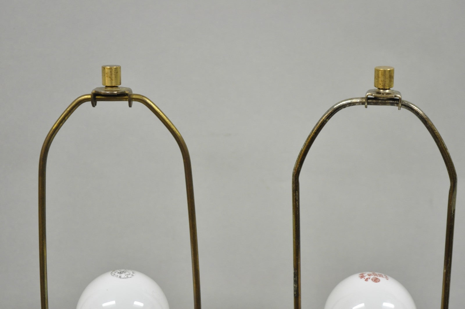 Antique French Empire Carved Italian White Marble Victorian Table Lamps - a Pair