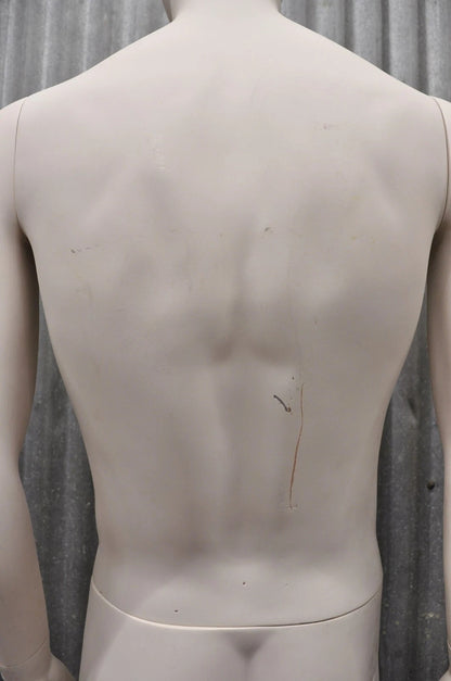 Male Fiberglass White Matte Finish Full Body Display Mannequin by Almax (B)