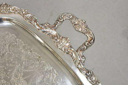 Vintage Poole EPCA Sevenoaks 650 Large Silver Plated Serving Platter Bar Tray