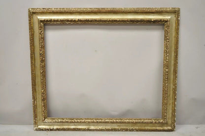 Italian Polychrome Parcel Gilt Carved Wood 51x33 Florentine Painting Frame