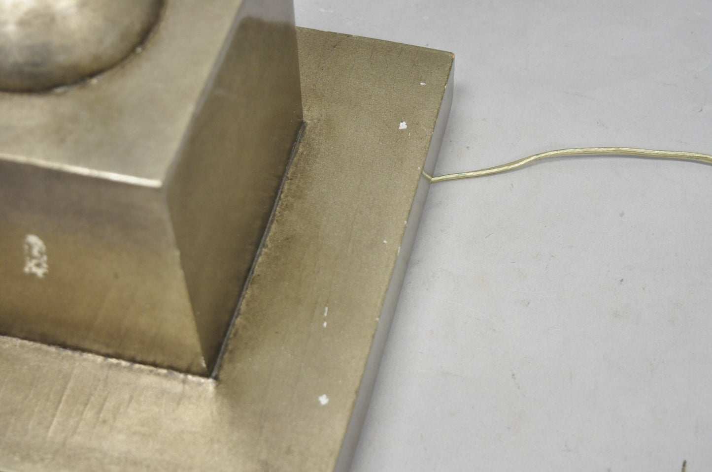 Vintage Leeazanne Postmodern Art Deco Style Metal Tapered Skyscraper Floor Lamp