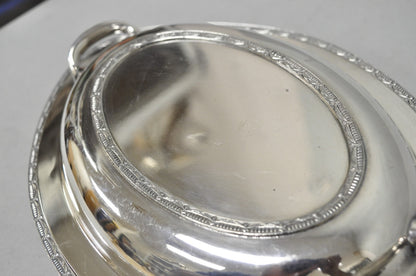 Vintage T&T Silver Plated Victorian Oval Vegetable Serving Platter w/ Drapes