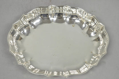 Vintage FB Rogers Regency 612 Silver Plated Oval Scalloped Serving Dish Bowl