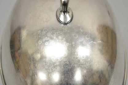 Antique Lexington Silver Plated Edwardian Oval Small Serving Platter Lid Dome