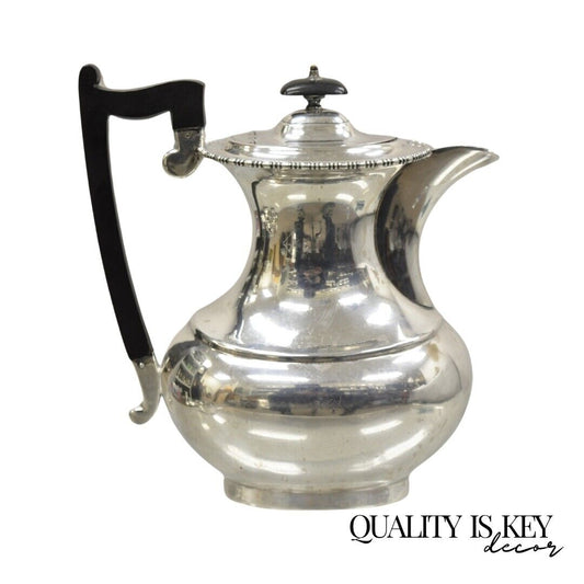 English Victorian Sheffield James Ramsay Dundee Silver Plated Coffee Tea Pot