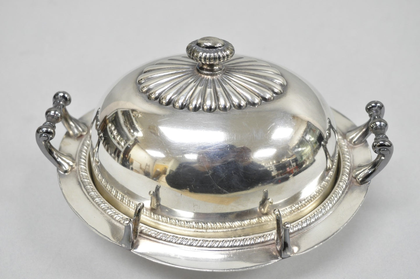 Antique Victorian Middletown Plate Co Silver Plated Fancy Covered Butter Dish