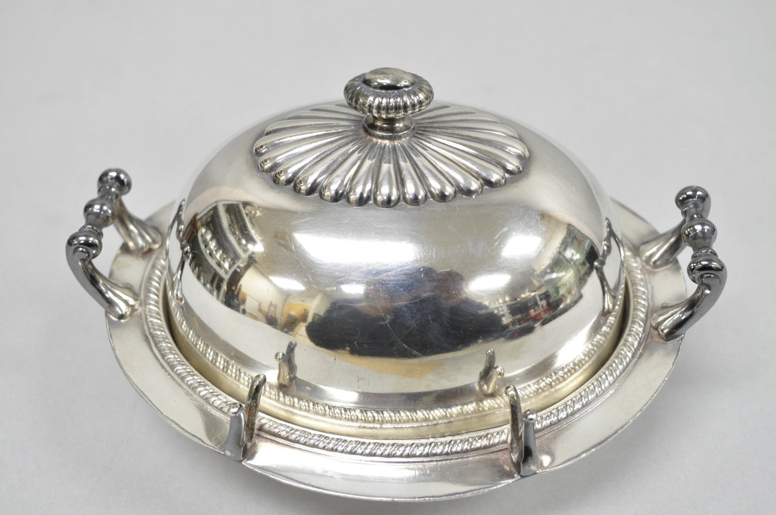 Antique Victorian Middletown Plate Co Silver Plated Fancy Covered Butter Dish
