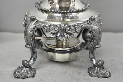 Antique Reed & Barton 1929 English Regency Silver Plated Samovar Tea Set 4 Pcs