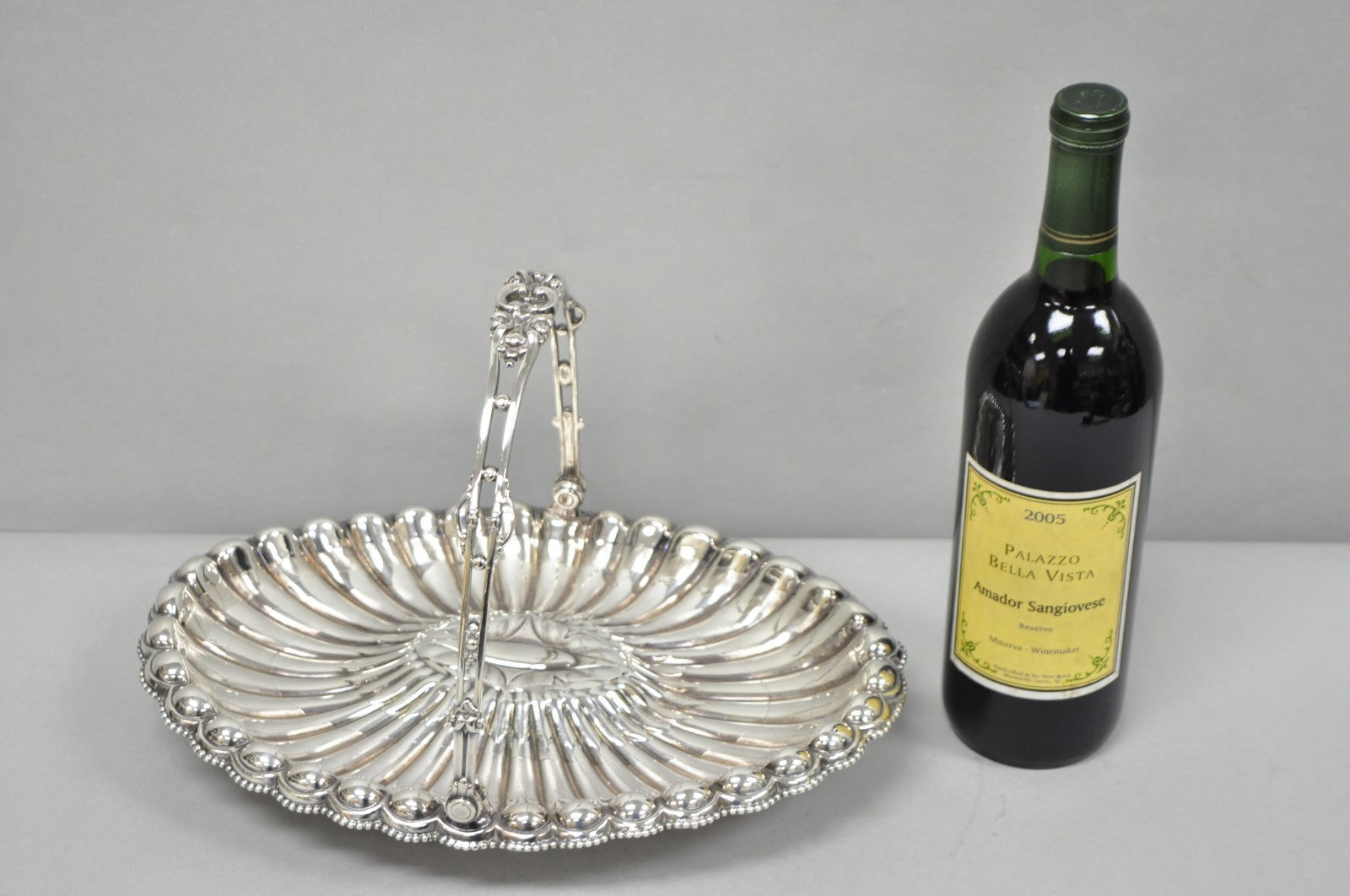 Antique Rogers & Bro Silver Plated Wedding Brides Basket w Reticulated Handle
