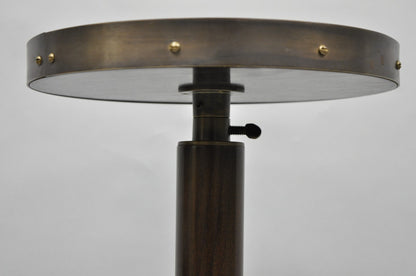 Small Contemporary Industrial Style Round Accent Drinks Candle Stand Side Table