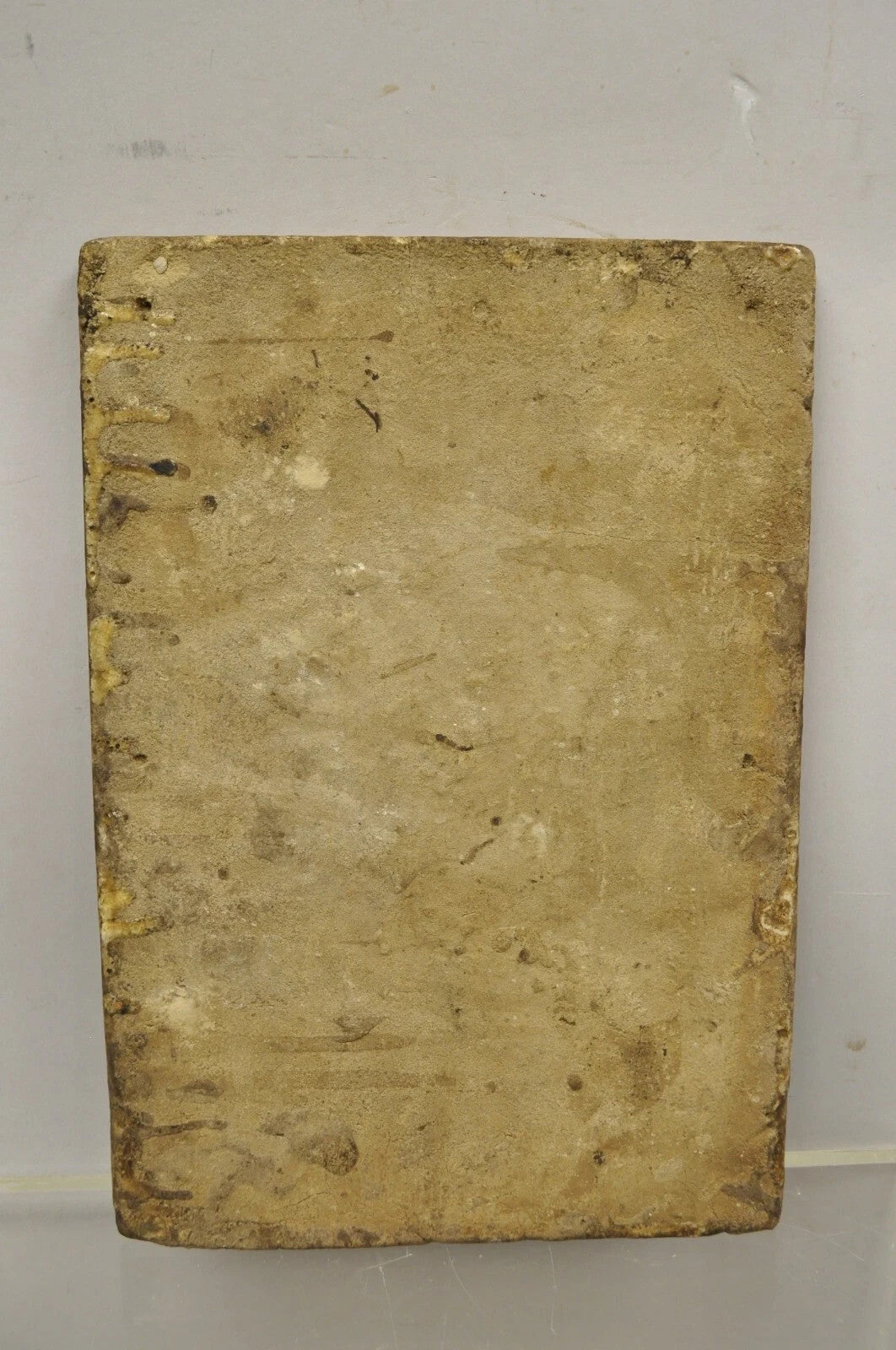 Antique Persian Iznik Qajar Style Ceramic Pottery Tile Man and Woman Embrace C1