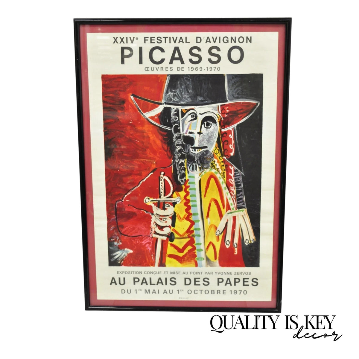 70s Pablo Picasso Festival D'Avignon Au Palais des Papes Lithograph Print Poster