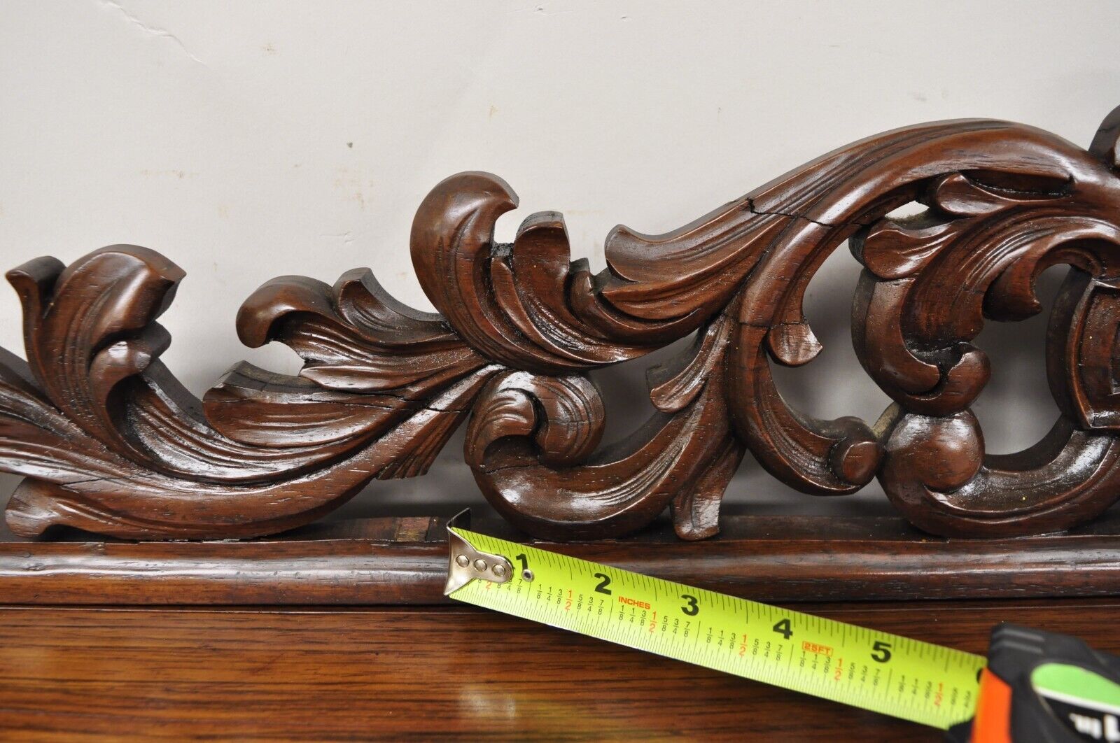Antique Victorian Rosewood Marble Top Mirror Sideboard Buffet attr. John Jelliff