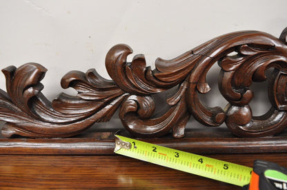 Antique Victorian Rosewood Marble Top Mirror Sideboard Buffet attr. John Jelliff