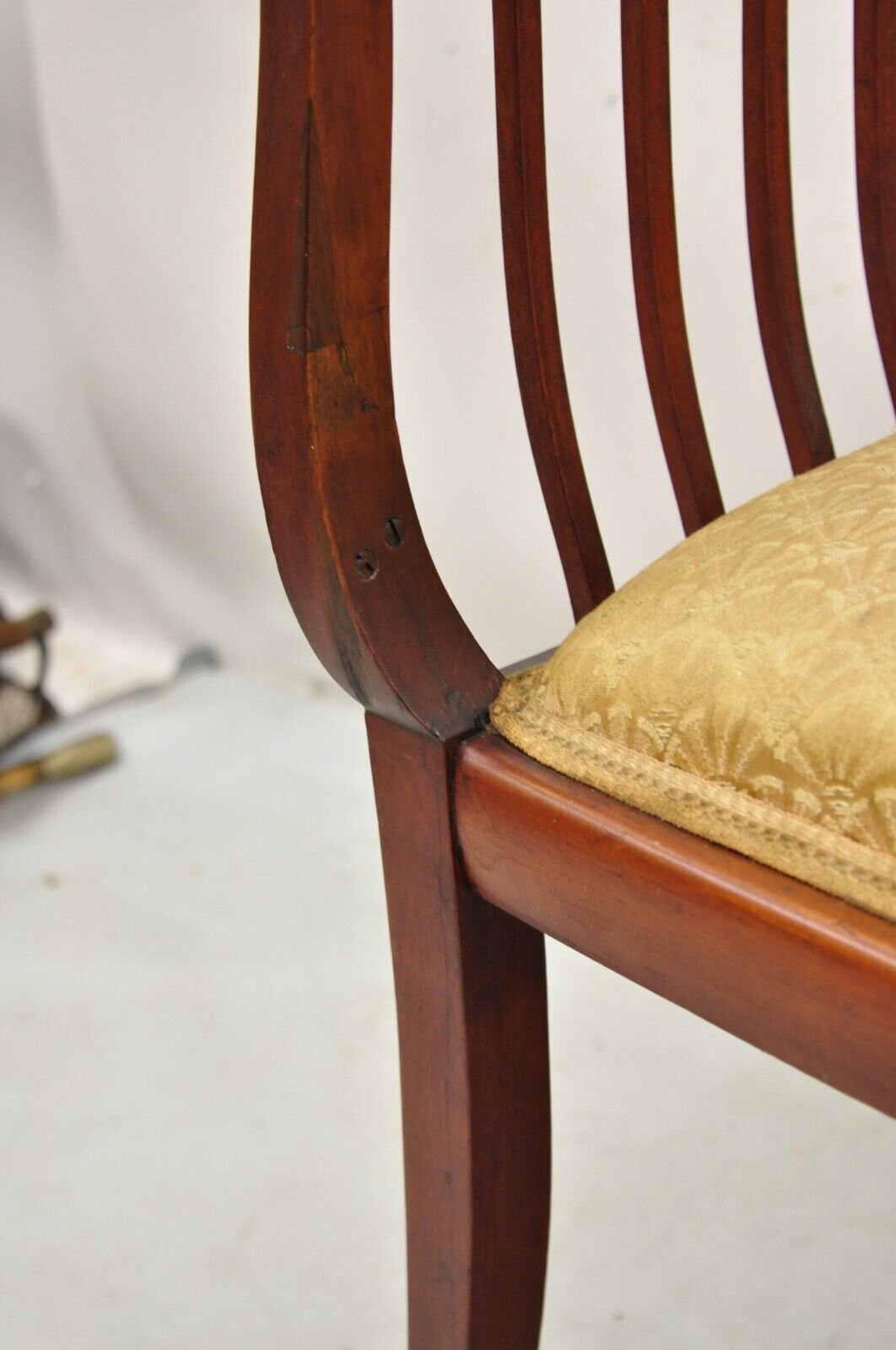 Antique Victorian Mahogany Carve Fretwork Sofa Parlor Bench Settee Loveseat
