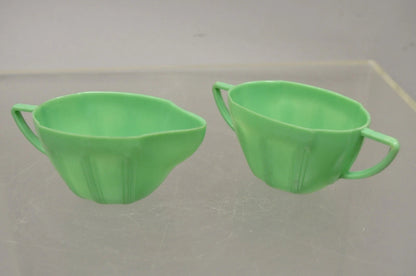 Vintage Art Deco Green & Yellow Bonny Ware Safetyware Bowl Set - 8 Pc Set