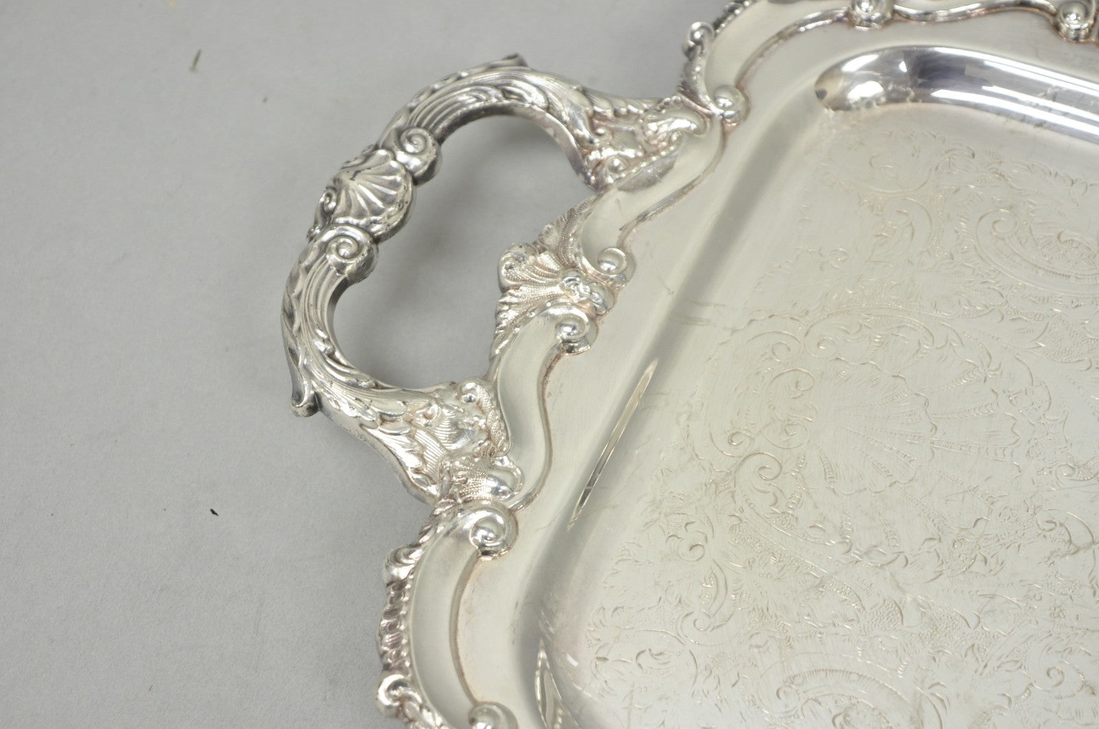 Vintage Bristol 132 Victorian Silver Plated Narrow Serving Platter Bar Tray