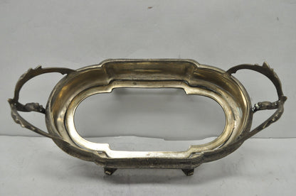 Vintage French Louis XVI Baroque Style Bronze Planter Centerpiece Bowl Dish