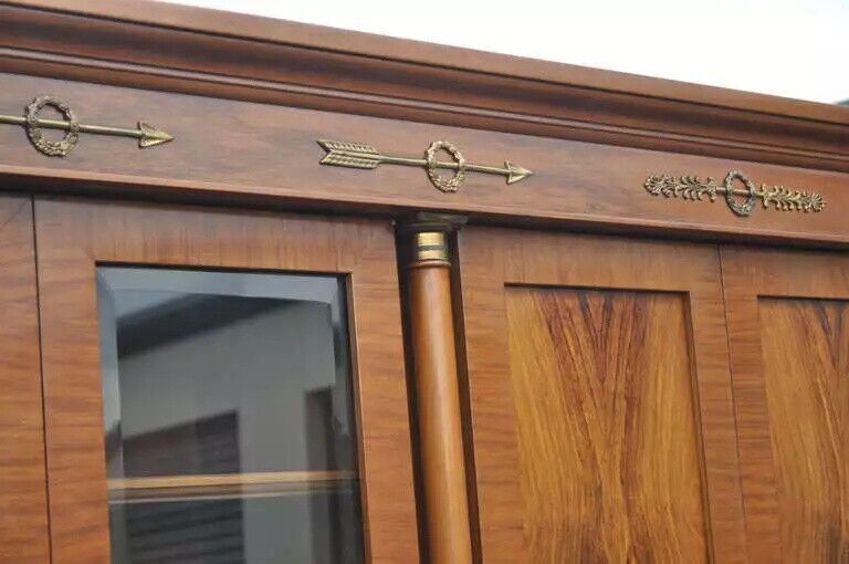 Bethehem Furn. Rosewood Neoclassical Bookcase Breakfront Entertainment Cabinet