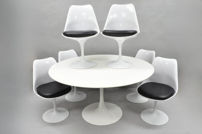 Starway Contemporary Modern Tulip Style Dining Set Table & 6 Chairs - 7 Pcs