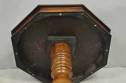Contemporary Italian Mediterranean Style Marquetry Inlay Pedestal Side Table