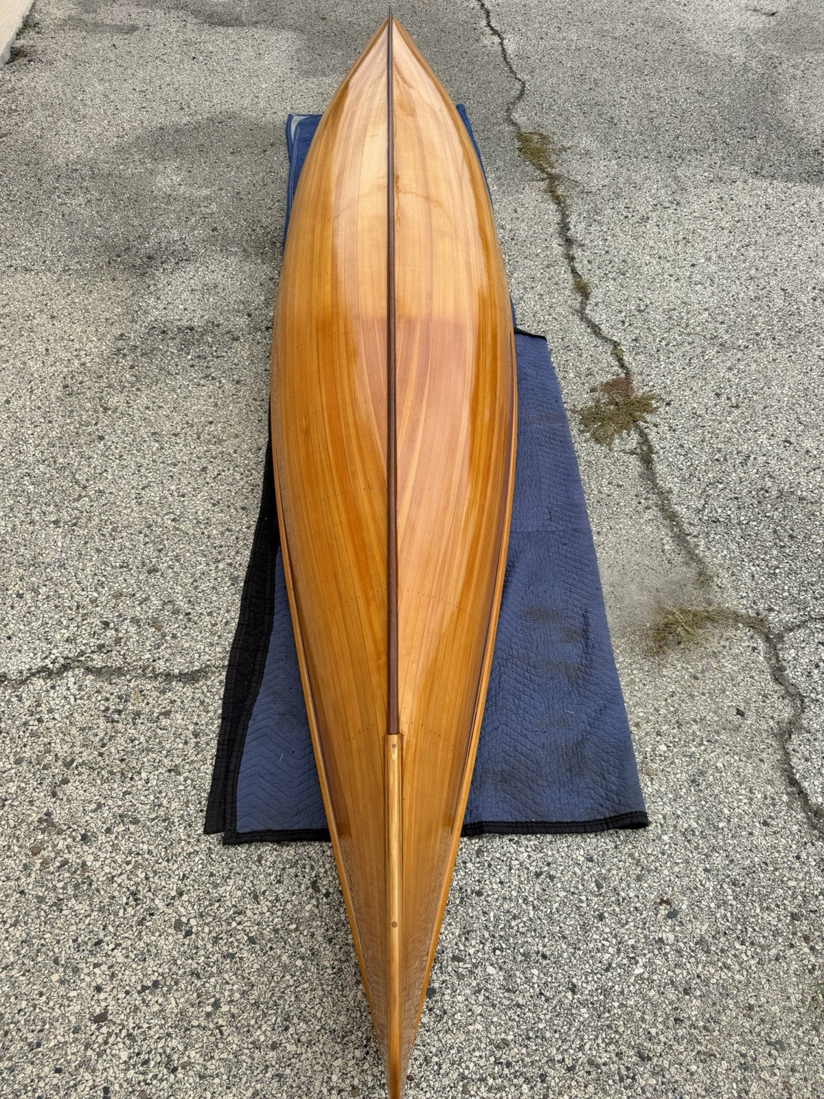 Cedar Strip Built 14' Square Stern Canoe & British Seagull 40 Outboard Motor