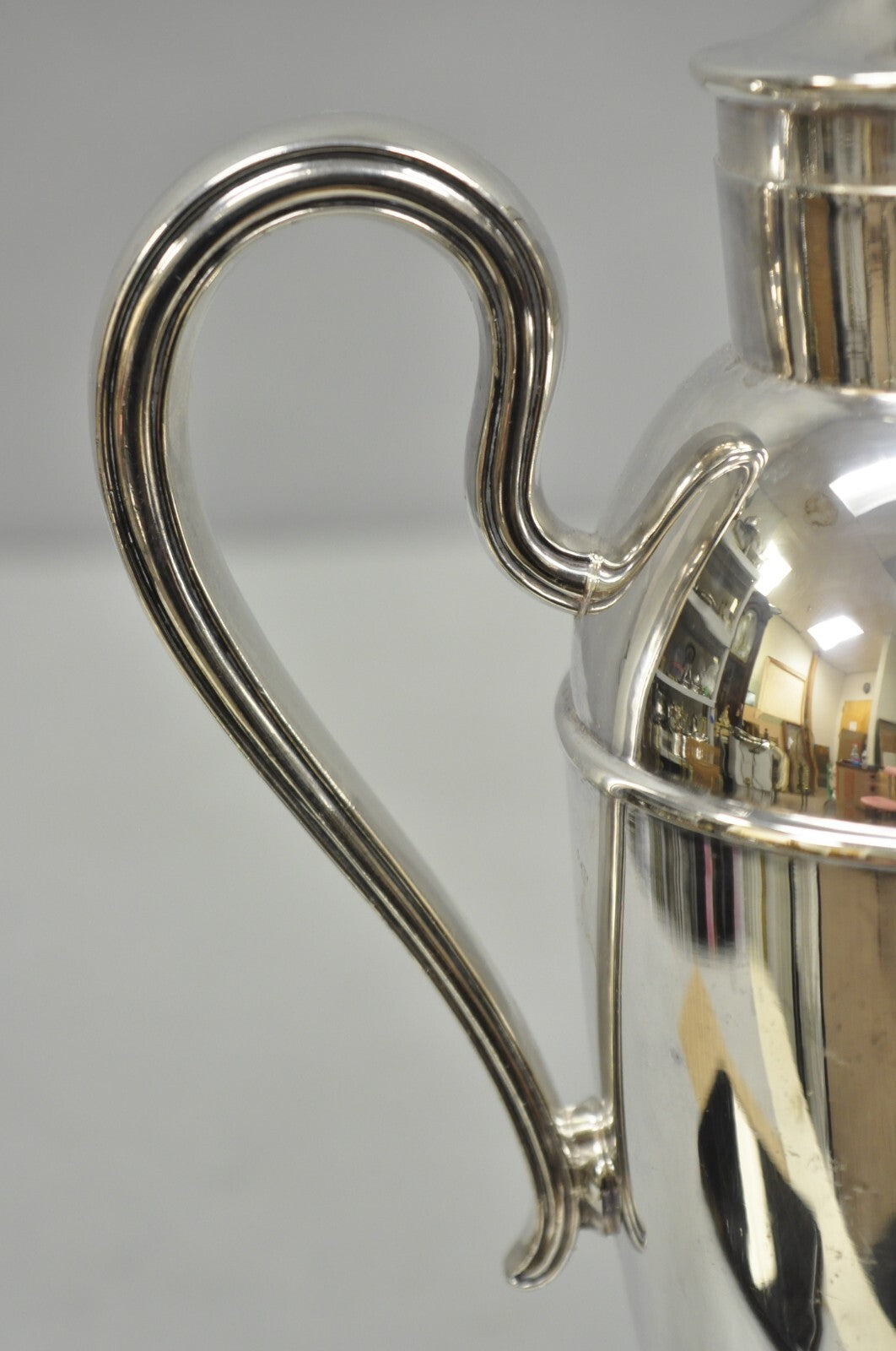 Vintage Art Deco English Silver Mg Silver Plated Martini Cocktail Shaker Pitcher
