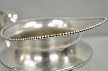 Vintage Victorian Silver Plated Bulbous Footed Water Pitcher w/ Handle by HS