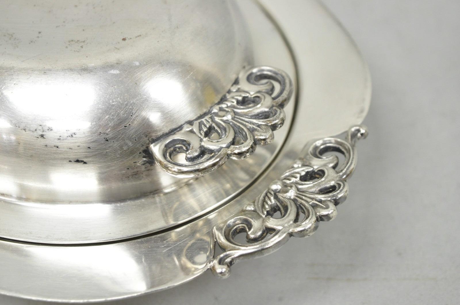 Vintage Reed & Barton Nordic 1152 Silver Plated Covered Vegetable Serving Dish
