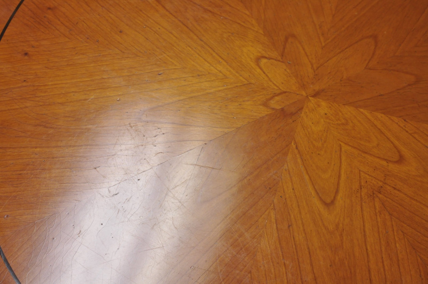 John Scalia French Empire Style Round Cherry Wood Bouillotte Lamp Side Table