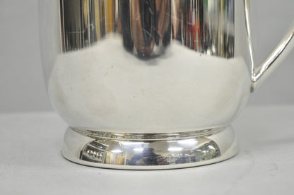 Amston Mid Century Modern Silver Plated Rattan Wicker Handle Coffee Pot Pitcher