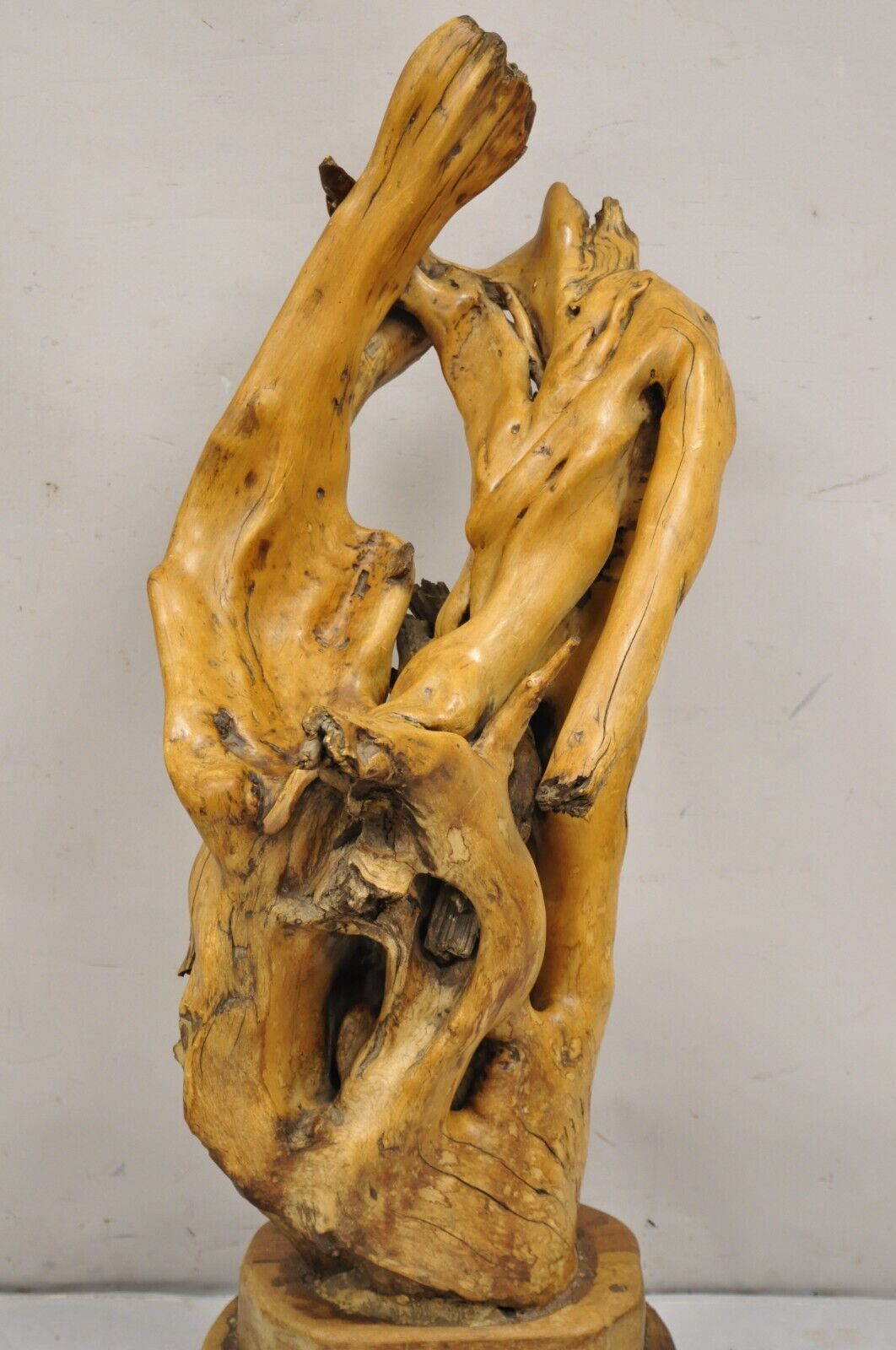 Vintage Mid Century Modern Large Teak Root Driftwood Abstract Statue Sculpture