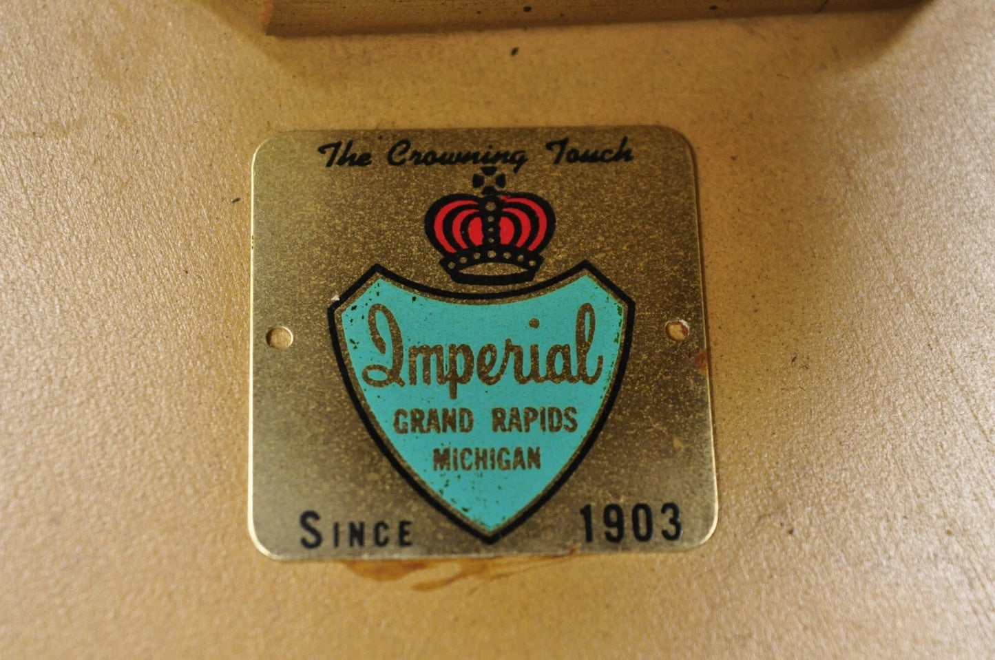 Vintage Empire Style Low Marble Top Pedestal Base Side Tables by Imperial - Pair