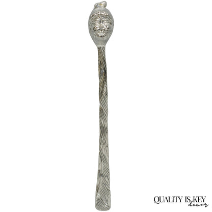 Vintage 9" Santa Claus Christmas Silver Plated Candle Snuffer by Head