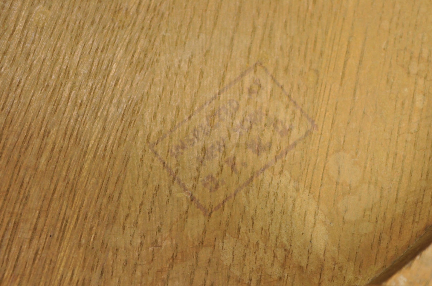 Traditional Antique Solid Golden Oak Wood Office Library Bankers Arm Chair