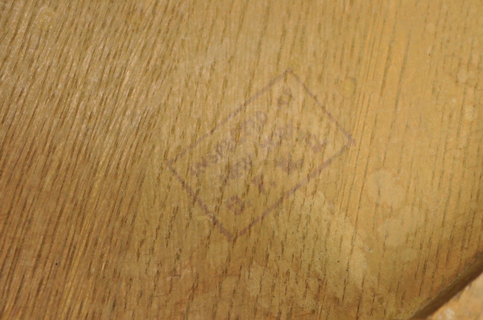 Traditional Antique Solid Golden Oak Wood Office Library Bankers Arm Chair