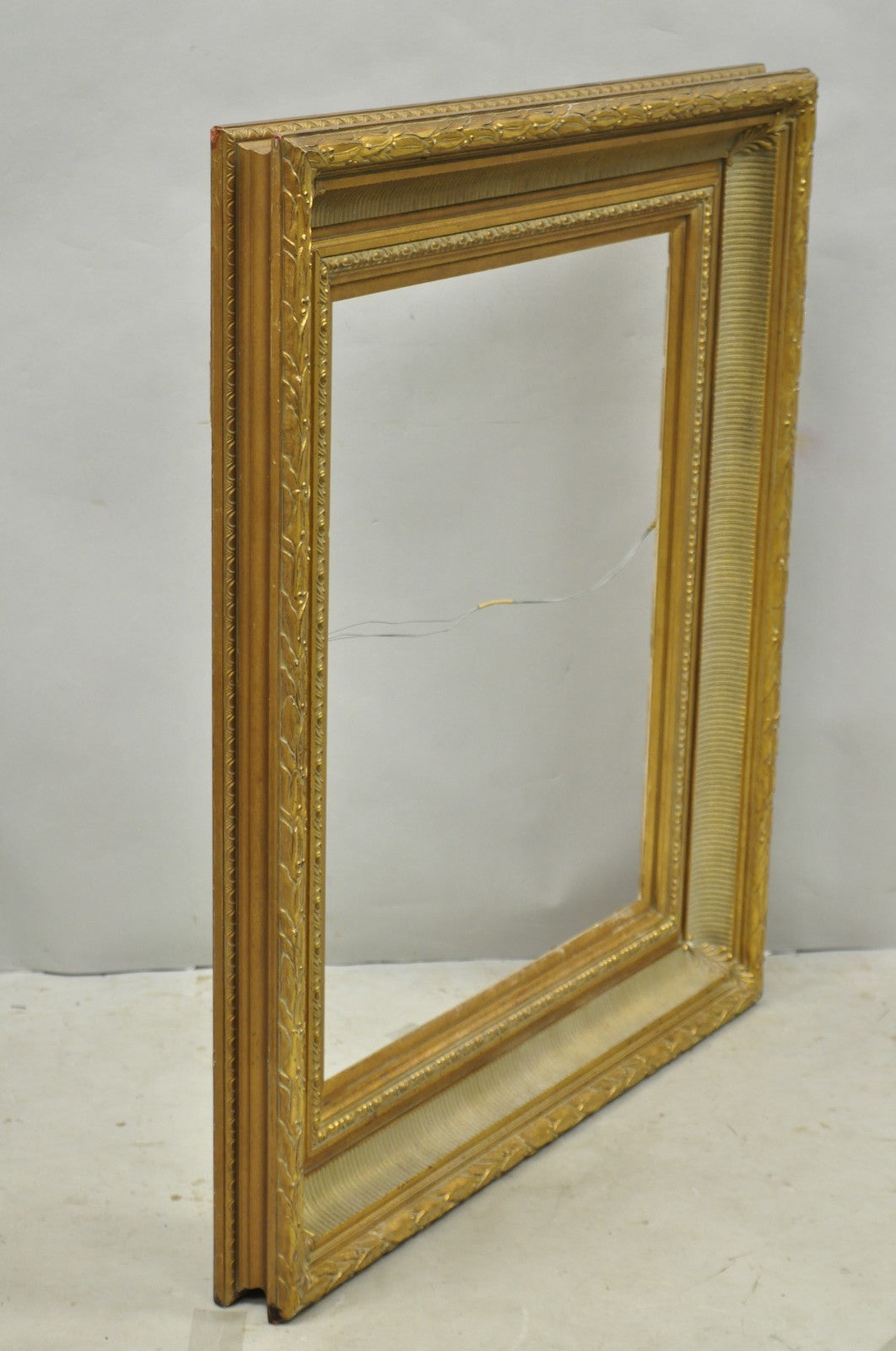 Vintage Large 42x36 French Louis XV Style Gold Gilt Wall Art Picture Frame