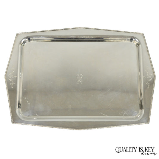 Vintage Sheffield Adam Period Repro Silver Plated Trinket Dish Bar Tray Platter