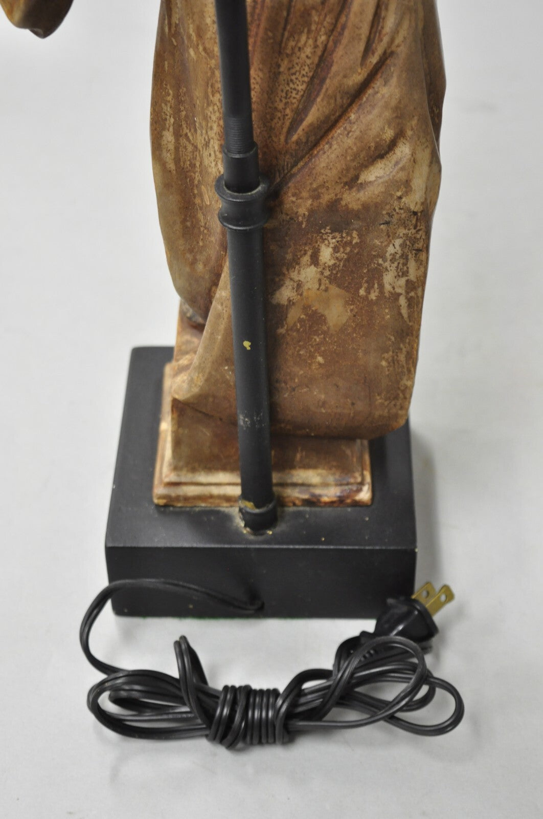 Vintage Egyptian Moorish Style Resin Blackamoor Sculpture Figure Table Lamp